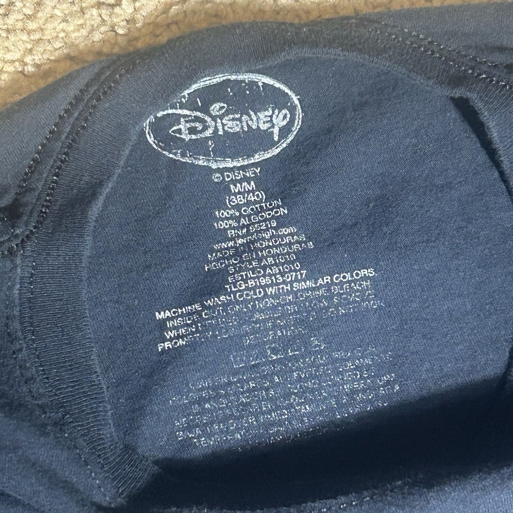 Disney Mickey Mouse Headphones Graphic T-Shirt Kids Medium Black AB1010 - Picture 2 of 3